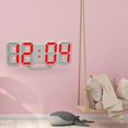 thumbnail image 4 of 3d Led Digital 12/24 Hour Display Wall Snooze Alarm Clock Home Living Room Decor - Jxlgv, 4 of 5