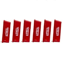 6 Pack 10 lb. Fire Extinguisher Cabinets Indoor Outdoor Red Surface Mount
