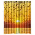 thumbnail image 1 of Cortina de ducha ABPHQTO Foto de Amanecer con Muchos Pajaros Volando Impermeable 150x180 cm, 1 of 2