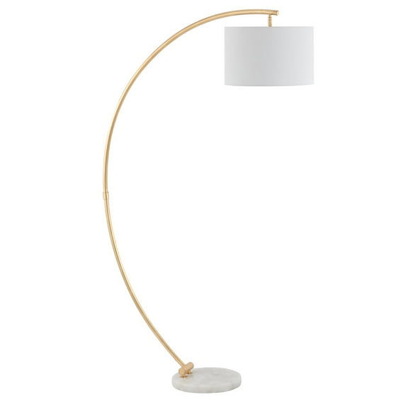 SAFAVIEH Madigan 70 in. Modern Floor Lamp, Gold/White