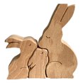 thumbnail image 1 of Estatuilla de animales hecha a mano artesanías talladas en madera regalos creativos para esposas y madres, 1 of 6