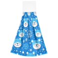thumbnail image 7 of Yayeee Kitchen Hanging Hand Towels Set of 2 with Loop Bathroom Absorbent Tie Towel, Blue Bears, 7 of 7