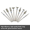 thumbnail image 4 of 10 Pcs Tête de Moulin à Diamant Ensemble de Meules Outils Rotatifs, 4 of 8