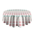 thumbnail image 5 of Fashionable Round Tablecloth 70x70in(178x178cm) – Waterproof Polyester Table Cover with Full Print Design, Wrinkle Resistant & Washable for Kitchen Dining Party Decor, 5 of 6