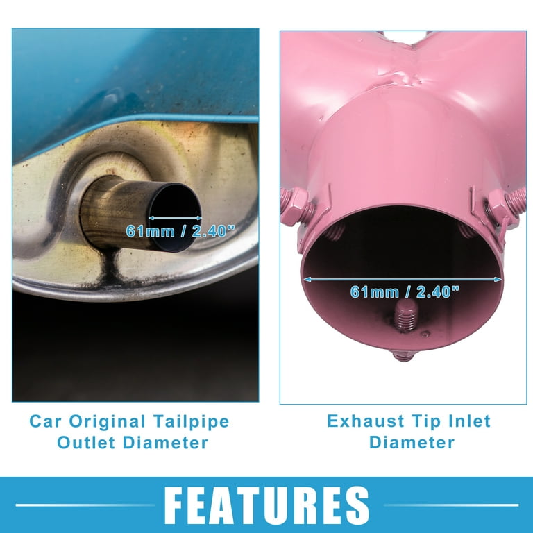 Car Exhaust Tip Heart Shaped Tail Pipe 2.48