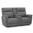 thumbnail image 3 of MCombo 70.8" Power Loveseat Recliner Sofa with Console, Massage and Dual Heating, Adjustable Headrest for Living Room, Fabric (Dark Grey), 3 of 10