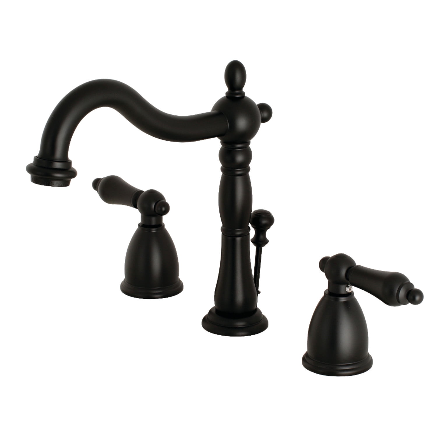 Kingston Brass KB1970AL 8Inch Widespread Lavatory Faucet, Matte Black