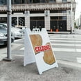 thumbnail image 5 of A-frame Sidewalk Calzone 24" x 36" Double Sided A-Frame Sidewalk Sign, Includes 2 Installed Vinyl Decals | Foldable Portable White Signicade Sandwich Board Signs, 5 of 5