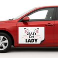 thumbnail image 1 of Crazy Cat Lady Mobile Car Magnet Sign by DC | Flexible Car Magnetic Sheets with Adhesive Backing | 18"x24" Bumper Magnet Sticker for Vehicles, Trucks & Business Advertising Signs | 2 PC | Made in USA, 1 of 6