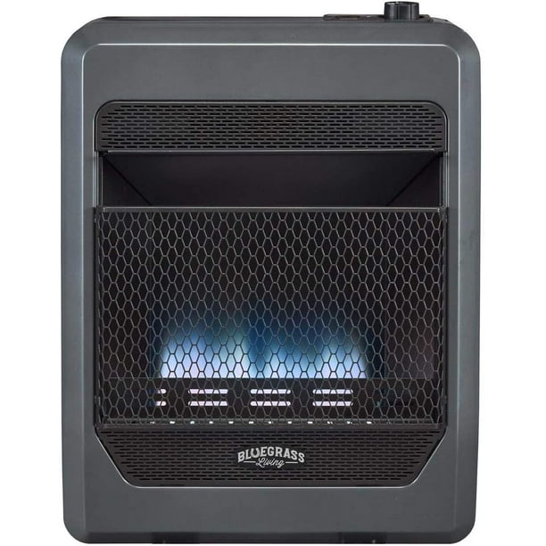 Bluegrass Living Natural Gas Vent Free Blue Flame Gas Space Heater With