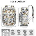 thumbnail image 4 of Floral Print and Skull Design Insulated Cooler Backpack - 20L Leakproof & Easy to Clean, Great for Camping, 4 of 6