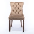 thumbnail image 2 of Dining Chairs | Comfortable Seating for Dining Room with High Rebound Cushion | Solid Rubberwood Frame and Velvet Upholstery | High Backrest for Strong Back Support, 2 of 6