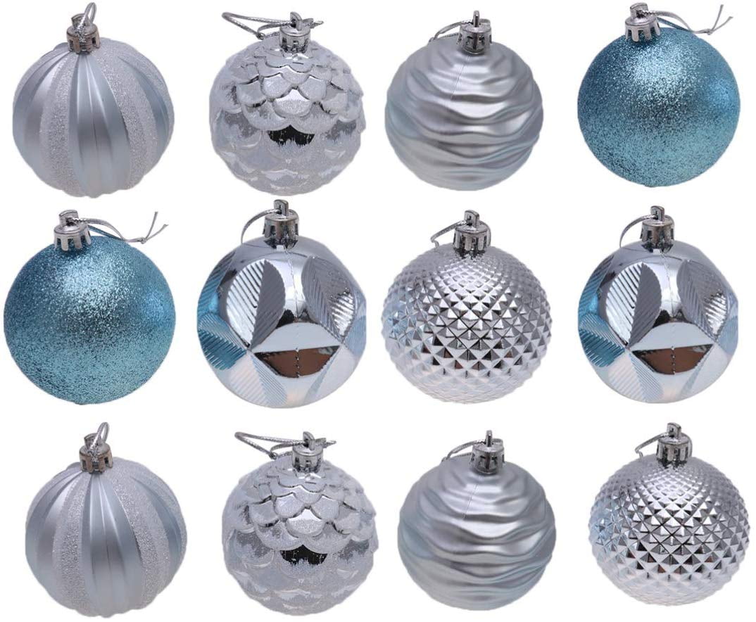 Shatterproof Xmas Tree Baubles Decorations Hanging Plastic for Party Decoration 4cm 6cm Andiker Christmas Ball Ornaments Gold, 6cm