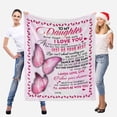 thumbnail image 2 of LHSHID Personalized Custom Name Message Text Blanket from Dad & Mom to My Daughter I Love You Laugh Love Live Throw Blanket, 2 of 6