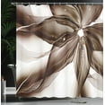 thumbnail image 4 of Ambesonne Abstract Shower Curtain, Earthy Floral Liquids Look, 69"Wx70"L, Umber Cocoa, 4 of 4