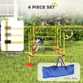 thumbnail image 3 of Adjustable Dog Agility Training Set - 4 PCS Yellow Obstacle Course with Portable Bag | Backyard & Park Fun for All Skill Levels, 3 of 7