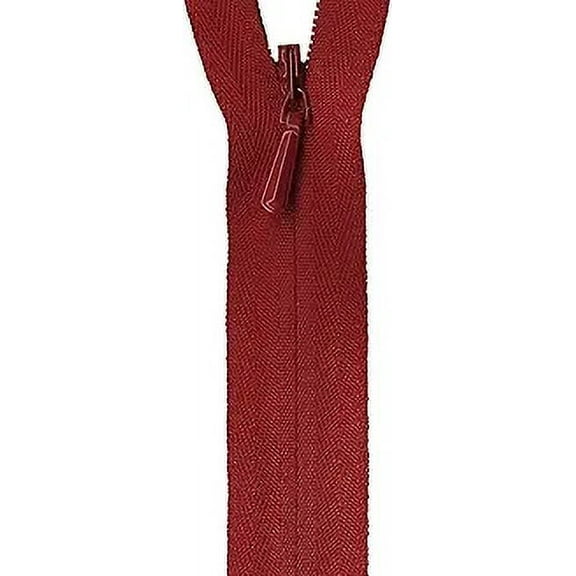 YKK Unique Invisible Zipper 22", Red