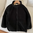 thumbnail image 4 of LLYwey Coat for Girls Discounts Children's Fashion Solid Color Zipper Pocket High Neck Warm Long Sleeved Hooded Casual Jacket/Jacket New Infant Long Sleeve Casual Jackets Outwear Black 110, 4 of 9