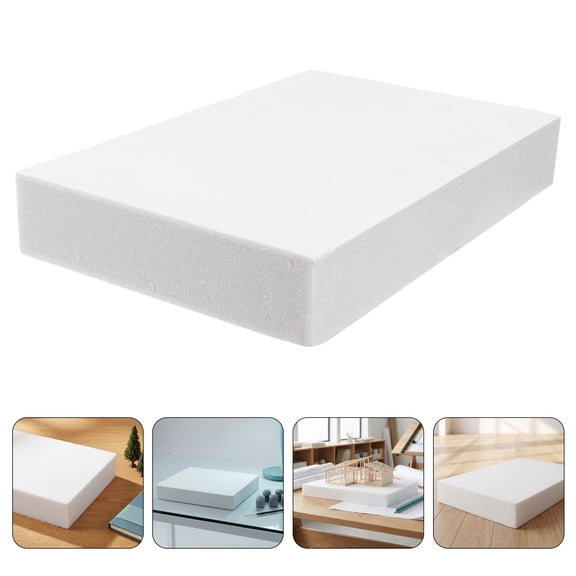 Healifty White Foam Sheet 30x40cmx3cm Craft Landscape Model Base Board 1 Piece