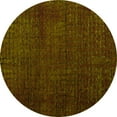 thumbnail image 1 of Ahgly Company Indoor Round Abstract Yellow Modern Area Rugs, 8' Round, 1 of 4