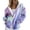 Blue, variant on Bovemsi Sweatshirt for Women Zip Activewear Jacket Coat Printed Fall Outwear With Pockets Zip Up Hoodie