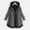 Gray, variant on PATLOLLAV Womens Plus Size Casual Button Pockets High Low Long Sleeve Hooded Coat Tops