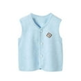 thumbnail image 6 of GYRATEDREAM Toddler Baby Boys Girls Button Down Sleeveless Fleece Outwear Vest Kids Casual Fashion Windproof Spring Winter Warm Coats for 1-2Y Cream-coloured, 6 of 8