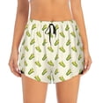 thumbnail image 4 of Lsque Corn Printed Women's Running Shorts with Liner Pockets,Elastic Quick Dry Workout Athletic Gym Yoga Shorts,Womens High Waist Shorts-Small, 4 of 9