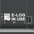thumbnail image 3 of 2 Pack - ELD E-Log In Use Vinyl Decal Electronic Logging Device Sticker E-Log Electronic Driver Logs Decal for Commercial Semi Truck & Bus Drivers - Many Colors & Sizes (9" x 3", White), 3 of 8