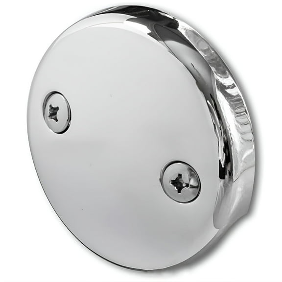 HIBIBUD Complete Kit 3 25" Tub Overflow Plate with Dual Holes and Hardware