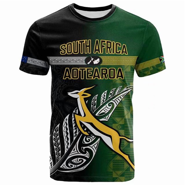 2024 Édition Décontractée Afrique du Sud Collection Commémorative Classique Manches Courtes Rugby Football-3TG