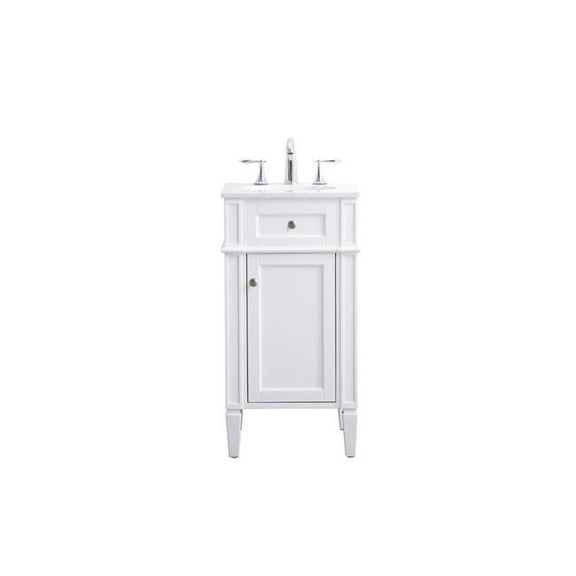 18 in. Park Avenue Single Bathroom Vanity Set - White