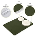thumbnail image 4 of joogoo Olive Green Solid Dish Drying Mat Kitchen Counter Absorbent Drying Pad 16x18 in Drainer Rack, 4 of 8