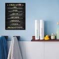 thumbnail image 2 of Inspirational Quotes Wall Art 7 Rules Of Life Motivational Office Canvas Wall Art Poster Home Office Decor Black and White Art for Living Room Rustic Framed Wall Art for Woman 12x16inch, 2 of 6
