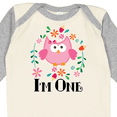 thumbnail image 4 of Inktastic First Birthday Owl 1 Year Old Girl Girls Long Sleeve Baby Bodysuit, 4 of 5