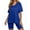 Blue1, variant on Plebaso Women's 2 Piece Outfit Workout Set V Neck Short Sleeve Top and Shorts Tracksuit Activewear
