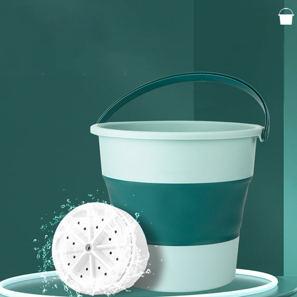 Xuniizn Washing Machine, Foldable Laundry Tub USB Powered Portable Ul-trasonic Turbine Washer By For Underwear, Automatic Folding Clothes Washer Tub