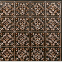 Valencia 2 ft. x 2 ft. Glue-Up Vinyl Ceiling Tile in Antique Copper