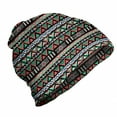 thumbnail image 1 of Aztec Unisex Beanie, Ethnic Style Triangles Art, Hiking Outdoors, Multicolor, by Ambesonne, 1 of 1