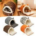 thumbnail image 5 of Winter Warm Cat Cave Bed for Indoor Cats, Enclosed Plush Pet Sleeping Pod with Non- Bottom, Machine Washable Calming Nest for Kittens and Small Dogs in Home Living Room, 5 of 5