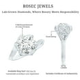 thumbnail image 6 of Rosec Jewels Lab Created Diamond Engagement Ring for Women - Nature Inspired Ring - 2 Carat, 14K White Gold, US 4.50, 6 of 9
