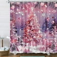 thumbnail image 5 of Christmas Shower Curtains (Pink, 72x72), 5 of 6