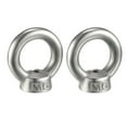 thumbnail image 5 of Uxcell M6 Female Thread Lifting Eye Nuts Ring 304 Stainless Steel  Silver Tone 2pcs, 5 of 5
