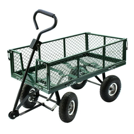 Gizmo Supply Heavy Duty Utility Wheelbarrow Lawn Wagon Cart Dump Trailer Yard Garden (Best Dump Trailer Reviews)