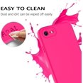 thumbnail image 5 of Cheeroll Shock Absorbent Silicone Cell Phone Case for Apple iPhone SE 2022, Hot Pink, 5 of 8