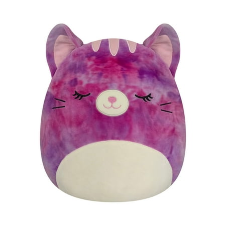 Squishmallows Original 14 inch Caeli the Pink Tie-Dyed Cat – Child's Ultra Soft Plush Toy