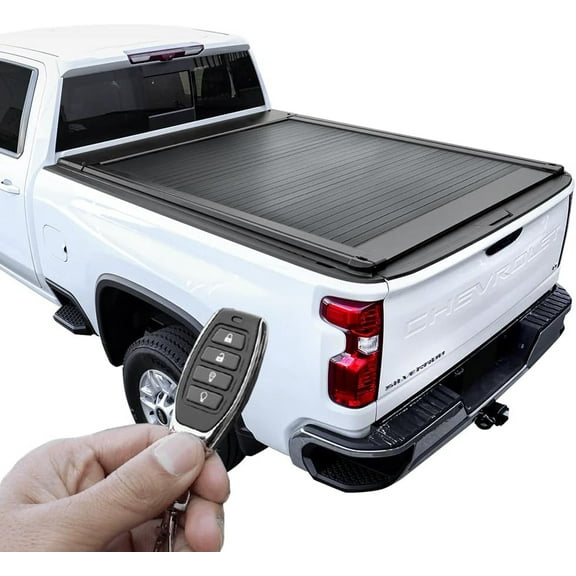 Syneticusa ER Power Retract Hard Truck Bed Tonneau Cover Fits 2019-2025 Chevy Silverado 1500/GMC Sierra 1500 6'6" 79.4" Truck Bed Aluminum Waterproof Retractable
