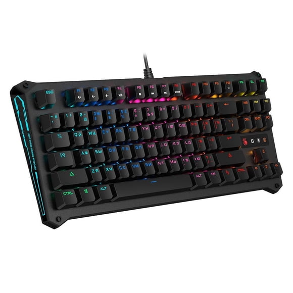 Teclado gamer Bloody B930 TKL con interruptores ópticos e iluminación RGB