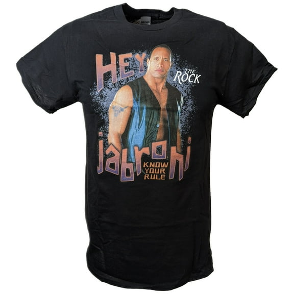 The Rock Know Your Role Jabroni WWE Mens Black T-shirt 4XL