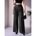 thumbnail image 3 of Women'S High Waisted Wide Leg Work Pants Straight Leg Office Slacks Trousers, 3 of 5